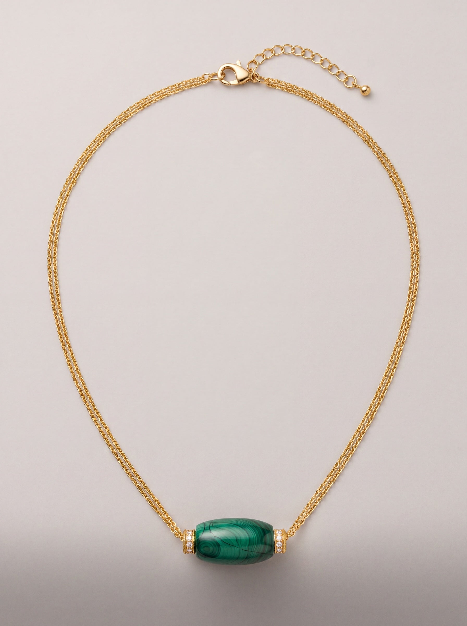 Malachite Barrel Necklace